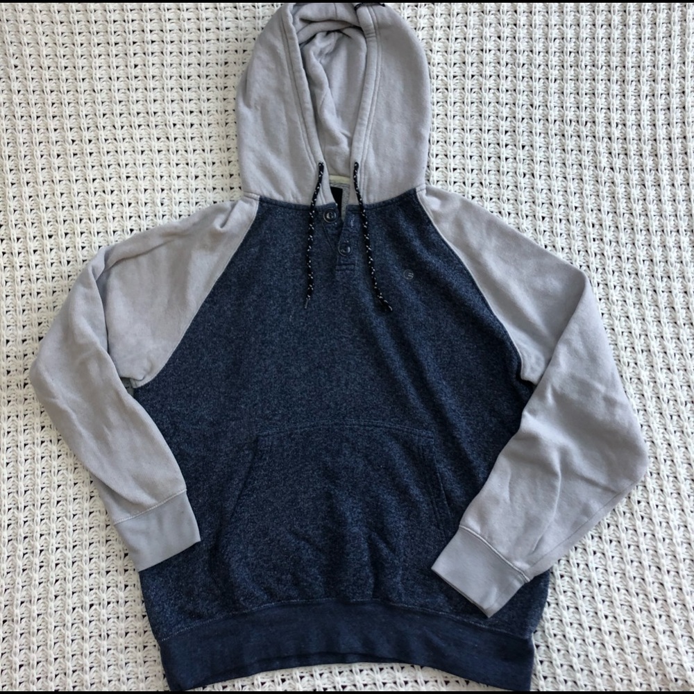 Billabong Navy and Gray Hoodie Sweatshirt